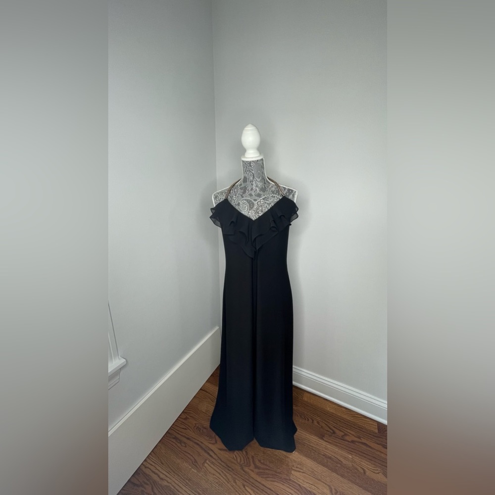 Msk Halter Cocktail Gown With Rhinestones - image 4